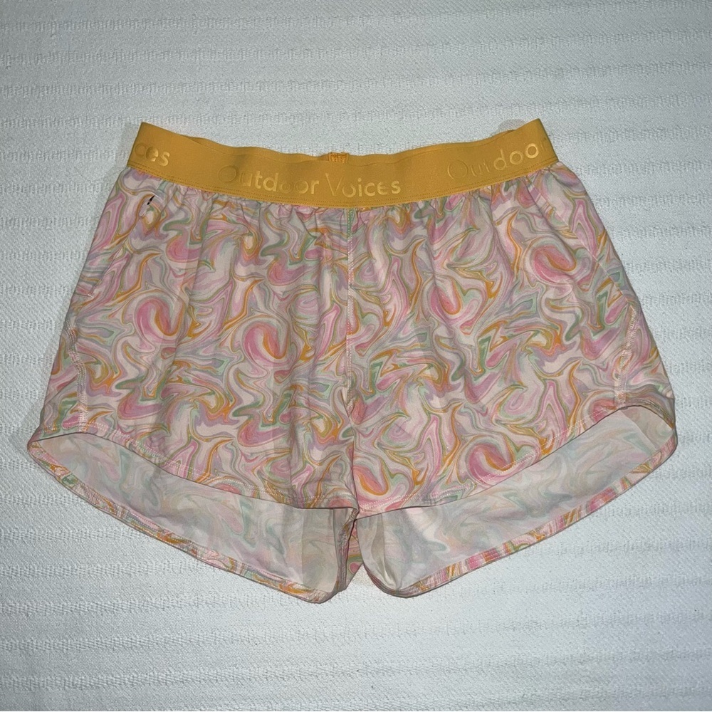 Outdoor Voices 3" Relay Shorts Women's Medium Small Stretch Running Linerless